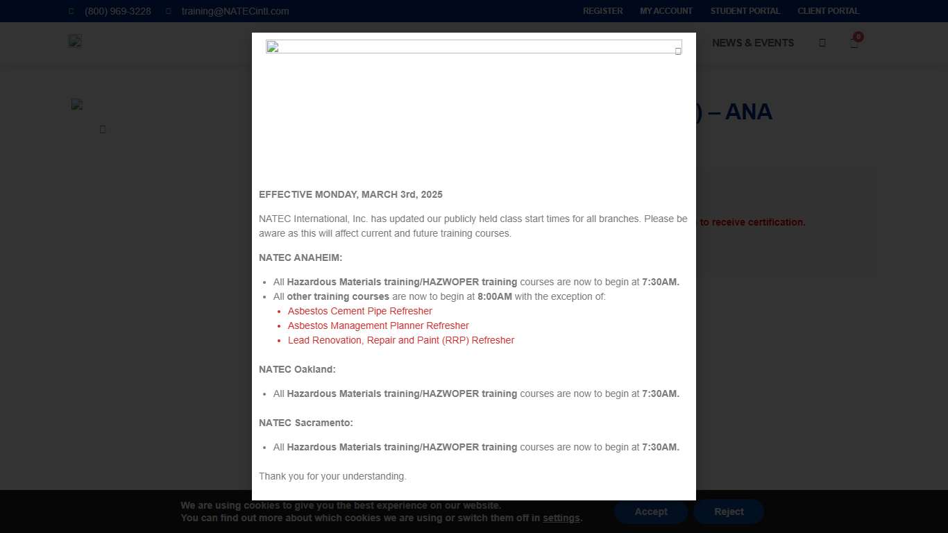 Asbestos Worker Refresher (English) – ANA - NATEC International
